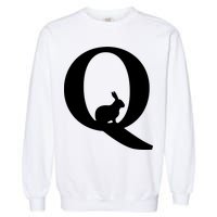 QAnon Rabbit Deep State Garment-Dyed Sweatshirt