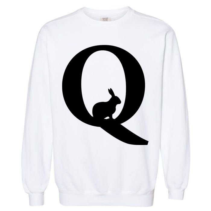QAnon Rabbit Deep State Garment-Dyed Sweatshirt