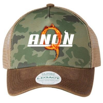 QAnon The Rabbit Storm Fire Logo Legacy Tie Dye Trucker Hat