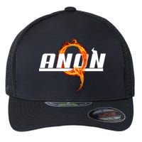 QAnon The Rabbit Storm Fire Logo Flexfit Unipanel Trucker Cap