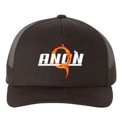 QAnon The Rabbit Storm Fire Logo Yupoong Adult 5-Panel Trucker Hat