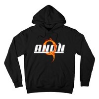 QAnon The Rabbit Storm Fire Logo Hoodie