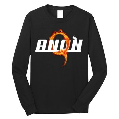 QAnon The Rabbit Storm Fire Logo Long Sleeve Shirt