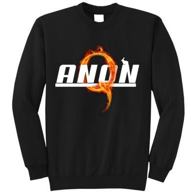 QAnon The Rabbit Storm Fire Logo Sweatshirt