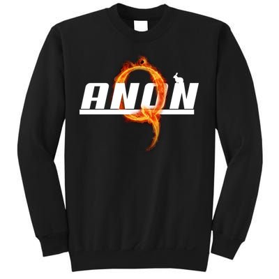 QAnon The Rabbit Storm Fire Logo Sweatshirt