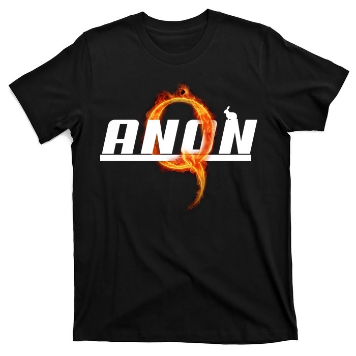 QAnon The Rabbit Storm Fire Logo T-Shirt