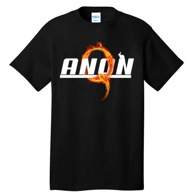 QAnon The Rabbit Storm Fire Logo Tall T-Shirt