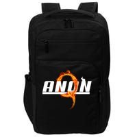 QAnon The Rabbit Storm Fire Logo Impact Tech Backpack