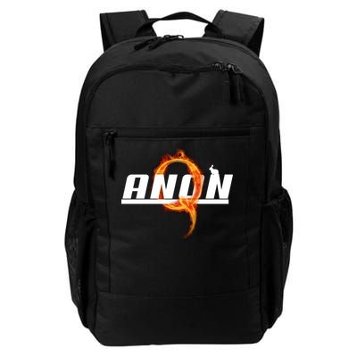 QAnon The Rabbit Storm Fire Logo Daily Commute Backpack