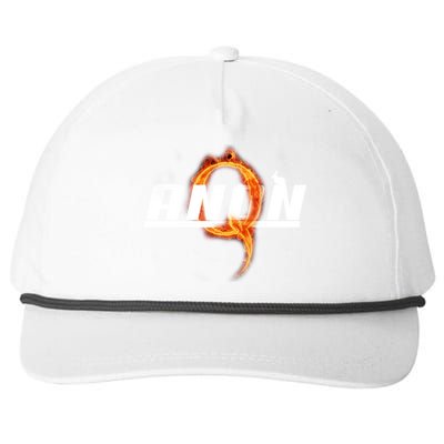 QAnon The Rabbit Storm Fire Logo Snapback Five-Panel Rope Hat