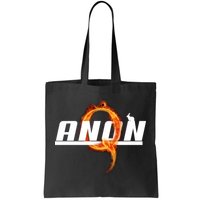 QAnon The Rabbit Storm Fire Logo Tote Bag