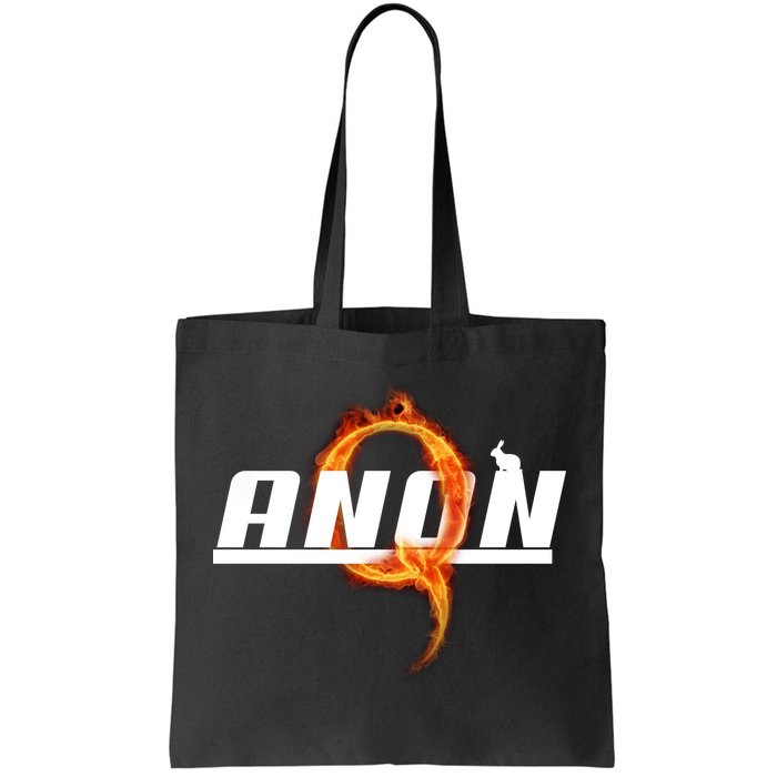 QAnon The Rabbit Storm Fire Logo Tote Bag