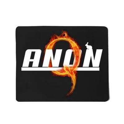 QAnon The Rabbit Storm Fire Logo Mousepad