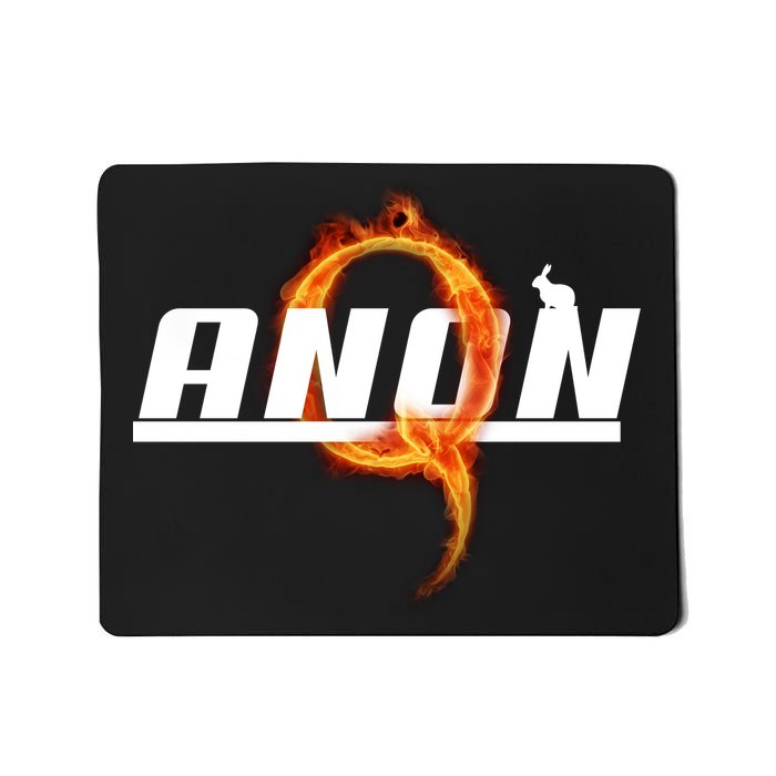 QAnon The Rabbit Storm Fire Logo Mousepad