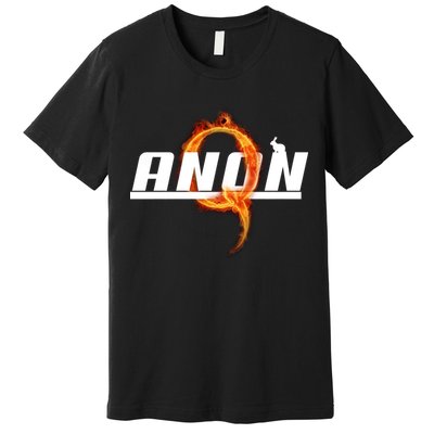 QAnon The Rabbit Storm Fire Logo Premium T-Shirt