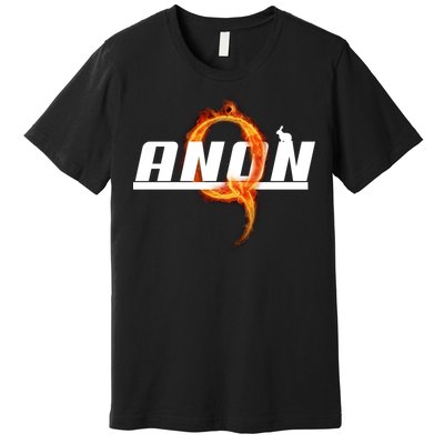 QAnon The Rabbit Storm Fire Logo Premium T-Shirt