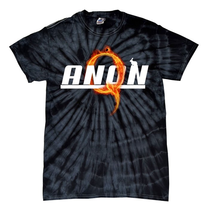 QAnon The Rabbit Storm Fire Logo Tie-Dye T-Shirt