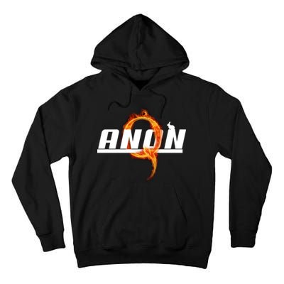 QAnon The Rabbit Storm Fire Logo Tall Hoodie