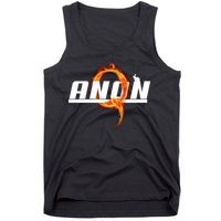 QAnon The Rabbit Storm Fire Logo Tank Top