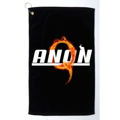 QAnon The Rabbit Storm Fire Logo Platinum Collection Golf Towel