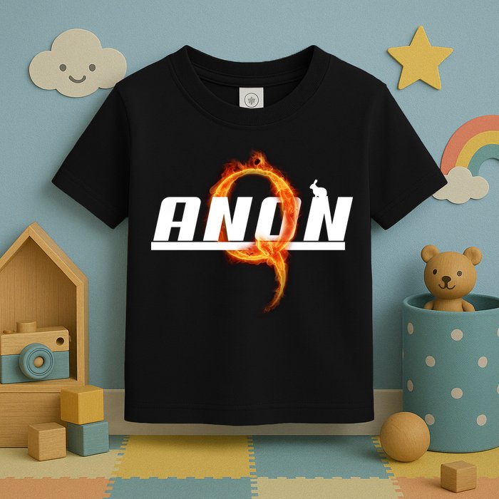 QAnon The Rabbit Storm Fire Logo Toddler T-Shirt
