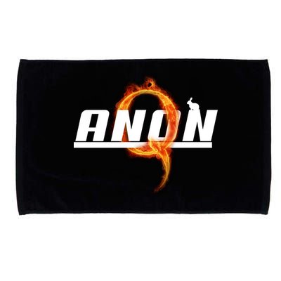 QAnon The Rabbit Storm Fire Logo Microfiber Hand Towel