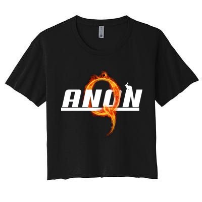QAnon The Rabbit Storm Fire Logo Crop Top