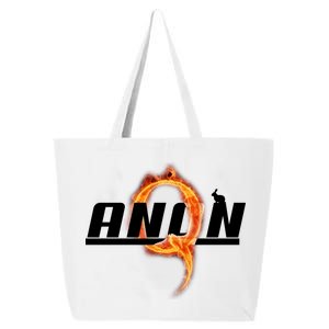 QAnon The Rabbit Storm Fire Logo 25L Jumbo Tote