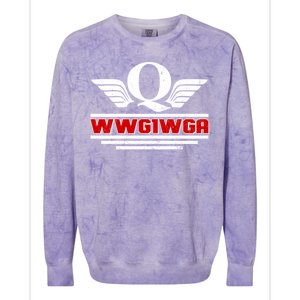 QAnon Wings WWG1WGA Colorblast Crewneck Sweatshirt