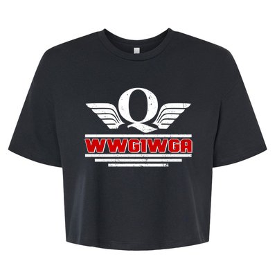 QAnon Wings WWG1WGA Bella+Canvas Jersey Crop Tee