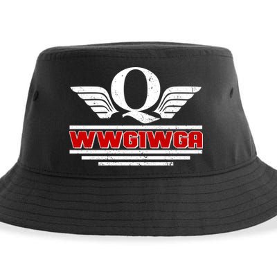 QAnon Wings WWG1WGA Sustainable Bucket Hat