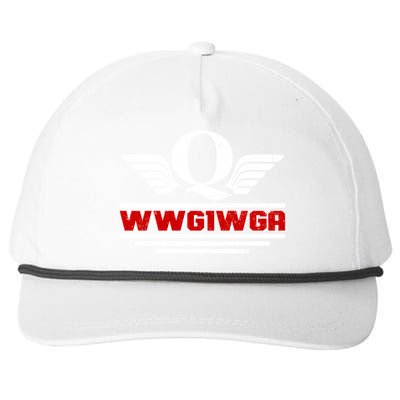 QAnon Wings WWG1WGA Snapback Five-Panel Rope Hat