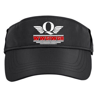 QAnon Wings WWG1WGA Adult Drive Performance Visor