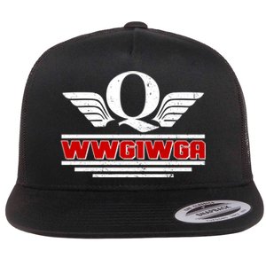 QAnon Wings WWG1WGA Flat Bill Trucker Hat