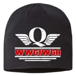 QAnon Wings WWG1WGA Sustainable Beanie