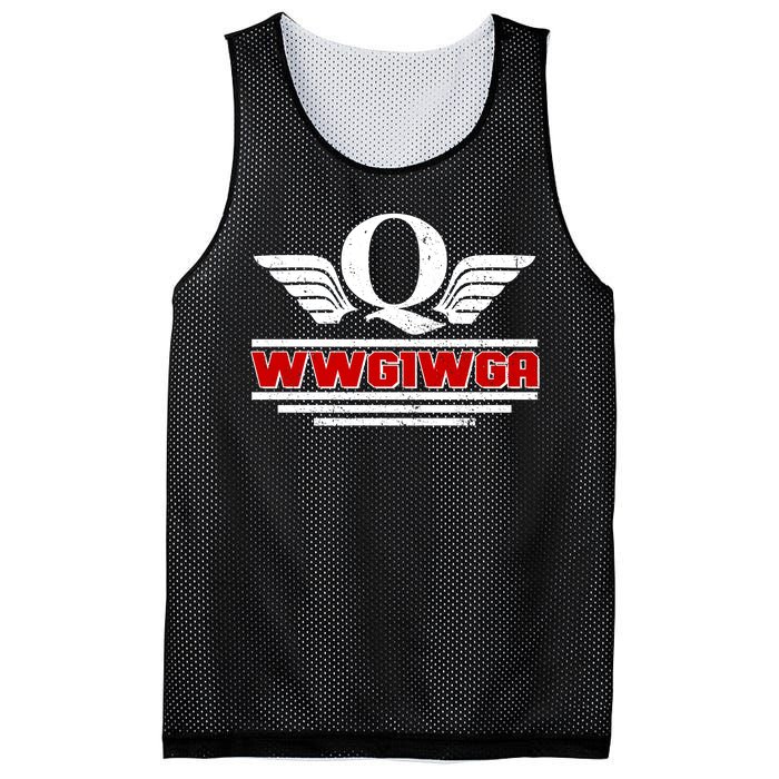 QAnon Wings WWG1WGA Mesh Reversible Basketball Jersey Tank