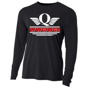 QAnon Wings WWG1WGA Cooling Performance Long Sleeve Crew