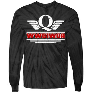 QAnon Wings WWG1WGA Tie-Dye Long Sleeve Shirt