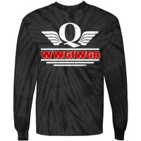 QAnon Wings WWG1WGA Tie-Dye Long Sleeve Shirt