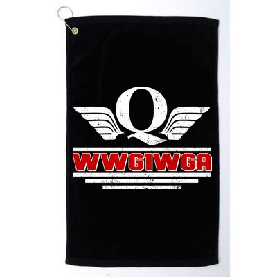 QAnon Wings WWG1WGA Golf Towel
