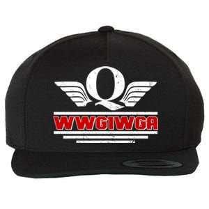 QAnon Wings WWG1WGA Wool Snapback Cap