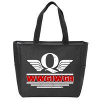 QAnon Wings WWG1WGA Zip Tote Bag