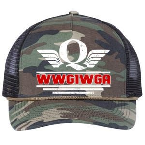 QAnon Wings WWG1WGA Retro Rope Trucker Hat Cap