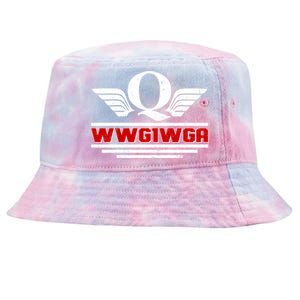 QAnon Wings WWG1WGA Tie-Dyed Bucket Hat