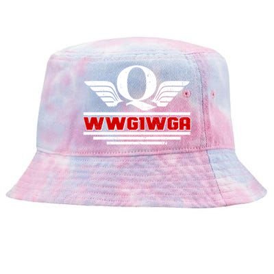 QAnon Wings WWG1WGA Tie-Dyed Bucket Hat