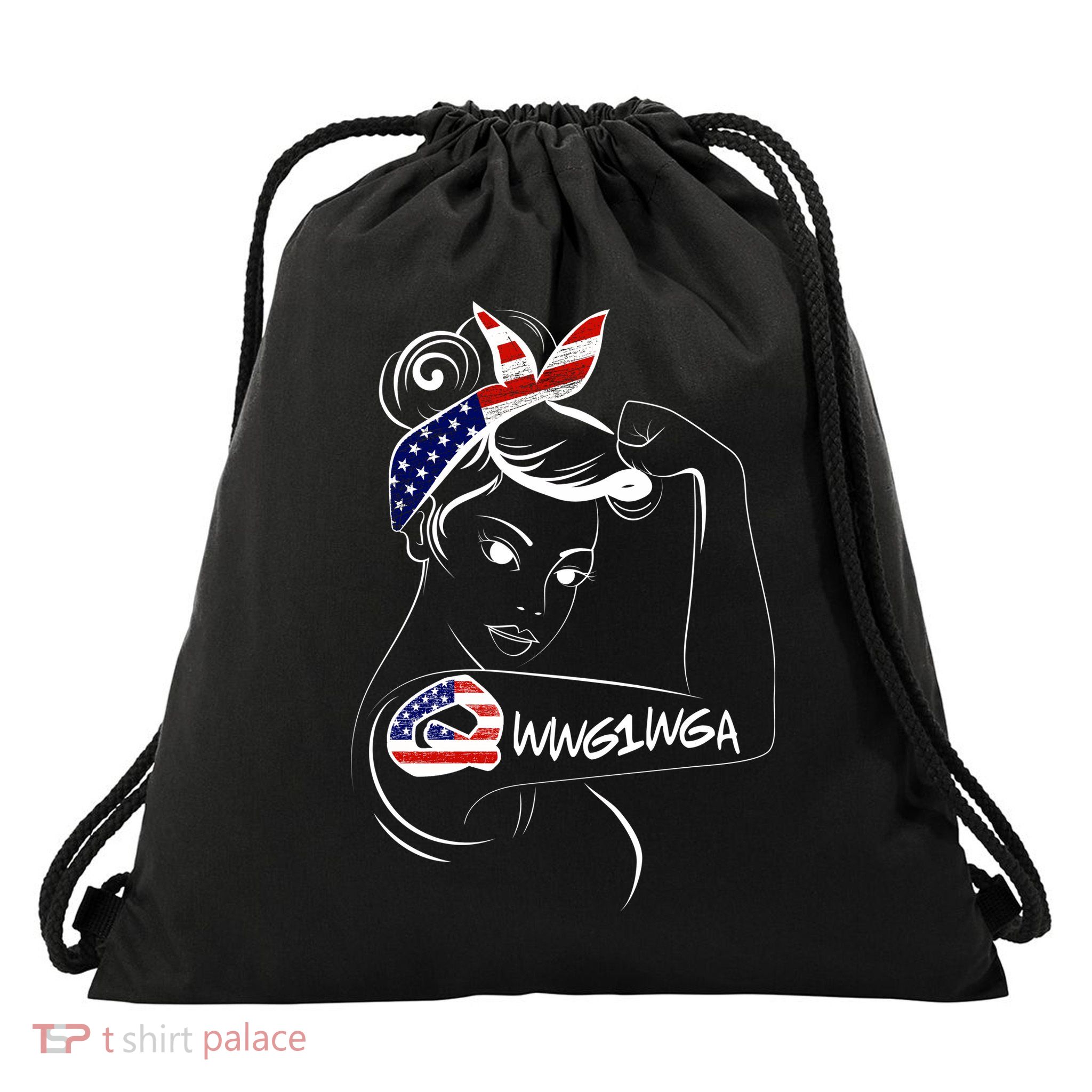 Qanon WWG1WGA  Drawstring Bag