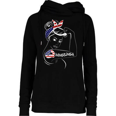 Qanon WWG1WGA  Womens Funnel Neck Pullover Hood