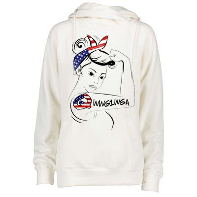 Qanon WWG1WGA  Womens Funnel Neck Pullover Hood