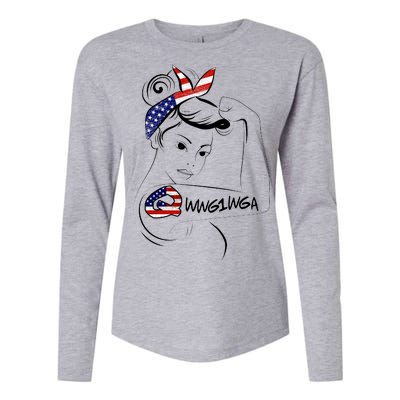 Qanon WWG1WGA  Womens Cotton Relaxed Long Sleeve T-Shirt