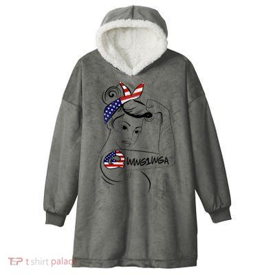 Qanon WWG1WGA  Hooded Wearable Blanket